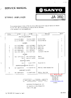 Sanyo JA-400 - Service Manual 